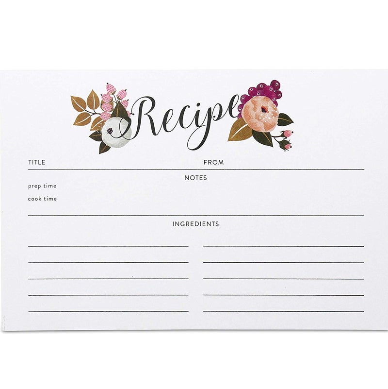 Polite Society Recipe Cards Set - 55 Double Sided 4x6 Inches Recipe Cards - Thick Card Recipe Keeper Stock for Recipe Organizer Box Perfect for Your Memorable Recipes. - Image 2